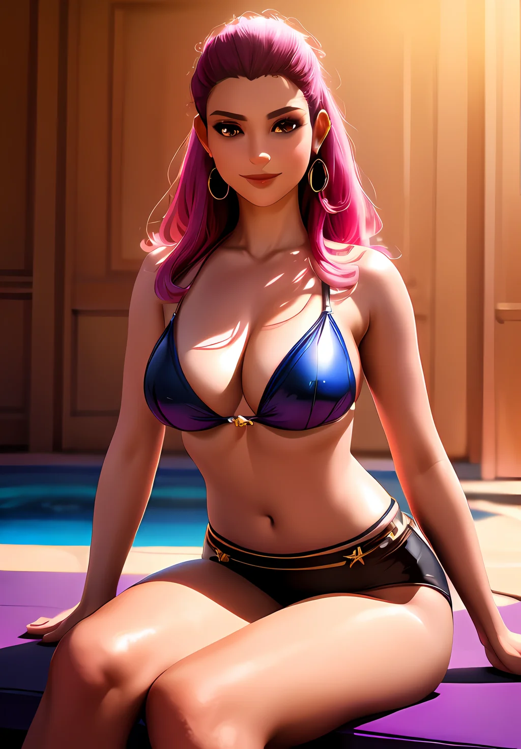 (instant photo:1.3), soft focus, <lora:reyna:0.8>, reyna, 1girl, solo, smile, sitting,, (acclaimed, alluring, captivating, exciting, gorgeous, striking:1.3), (ultra-high res, high details, absurdres:1.3)