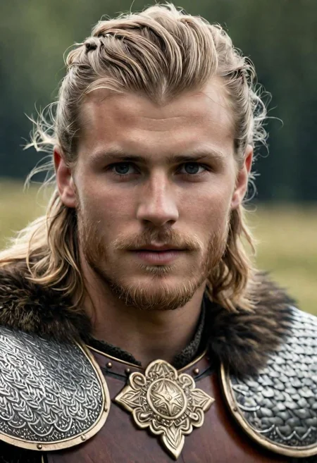 23 years old
cinematic film still young Harald Eirikssn shallow depth of field, vignette, highly detailed, , strong, firm Viking warlord, huscal, sword, war, combat, chain mail, sunburst, heavenly, furs