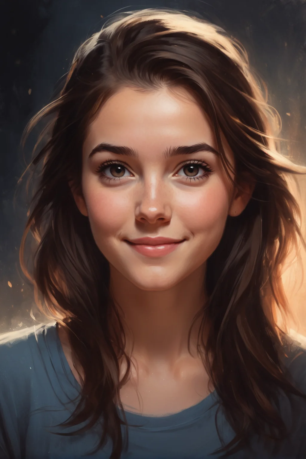 by Alex Hirsch, by Martin Deschambault, by Charlie Bowater, cute fit 18 year old woman, digital oil pastel on canvas<lora:oil_pastel:1.00> of a cinematic photo <lora:juggernaut_cinematic:1.00>