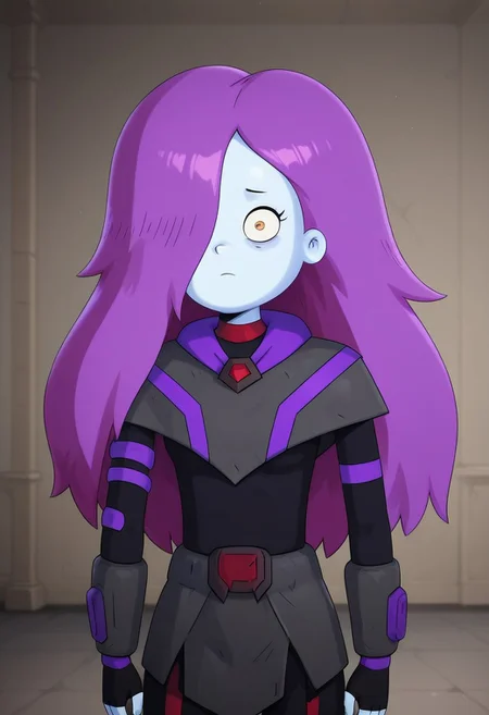 (AshGraven/finalspace), 1girl, purple hair