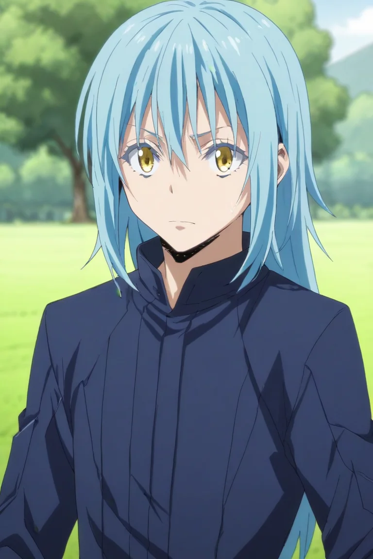 score_9, score_8_up, score_7_up, score_6_up, score_5_up, score_4_up, BREAK source_anime, (semi-realistic:1.4), , upper body, depth of field, 1boy, male focus, solo, <lora:rimuru_tempest_pony:1>, rimuru_tempest, , __clothing-androgynous__, , , <lora:sdxl_lightning_8step_lora:1>