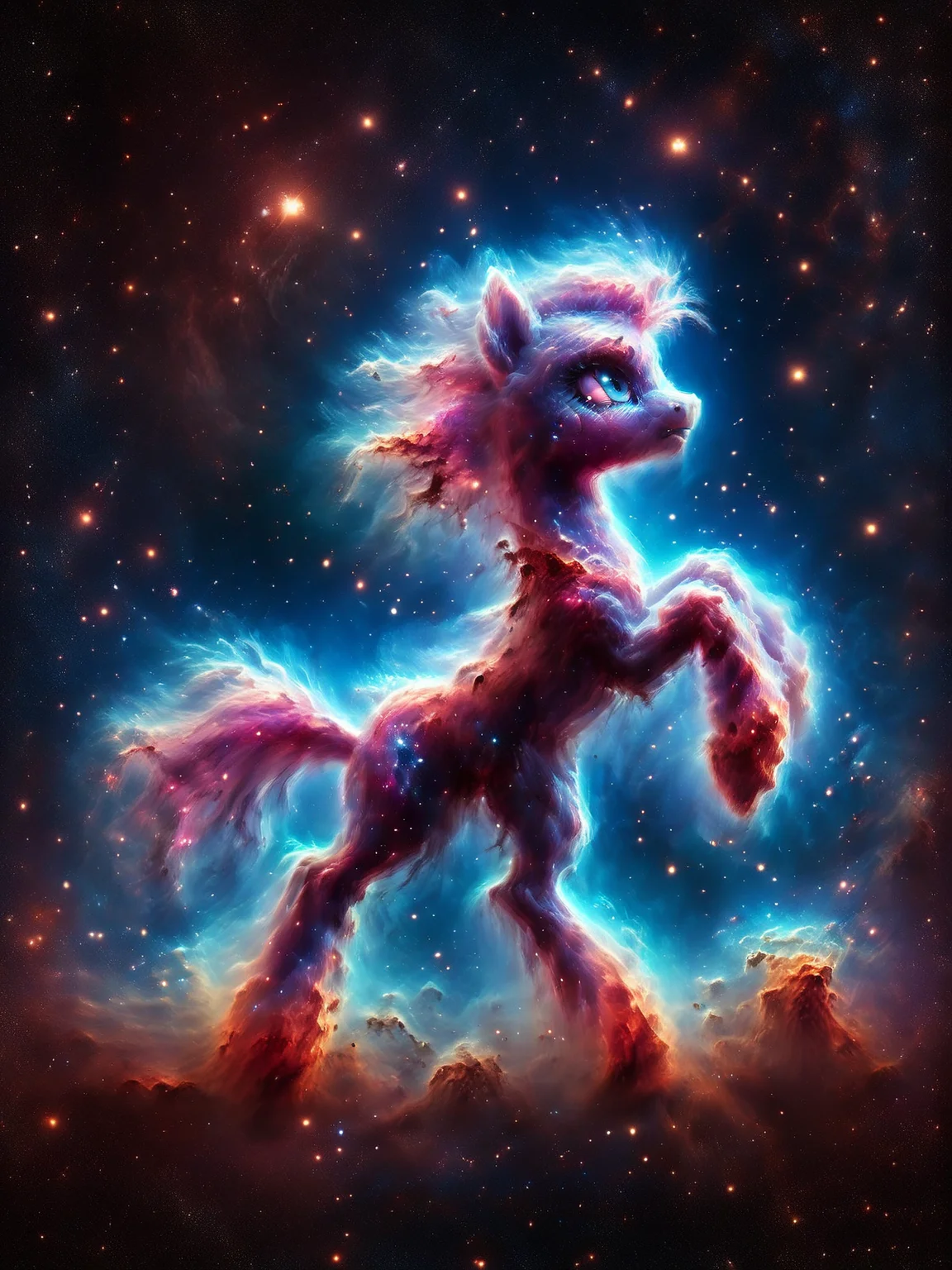 score_9, score_8_up, score_7_up, pony, dynamic pose, <lora:Space_Nebula_Pony:1>