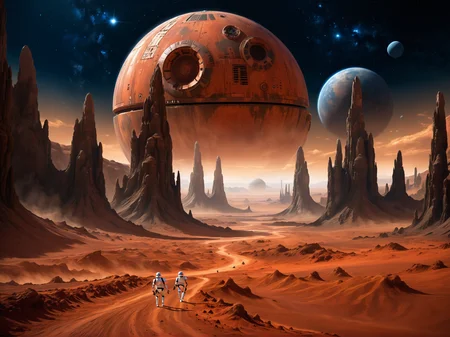 mars landscape, epic scenery, amazing depth, star wars inspired <lora:wuzzolismus:0.9>