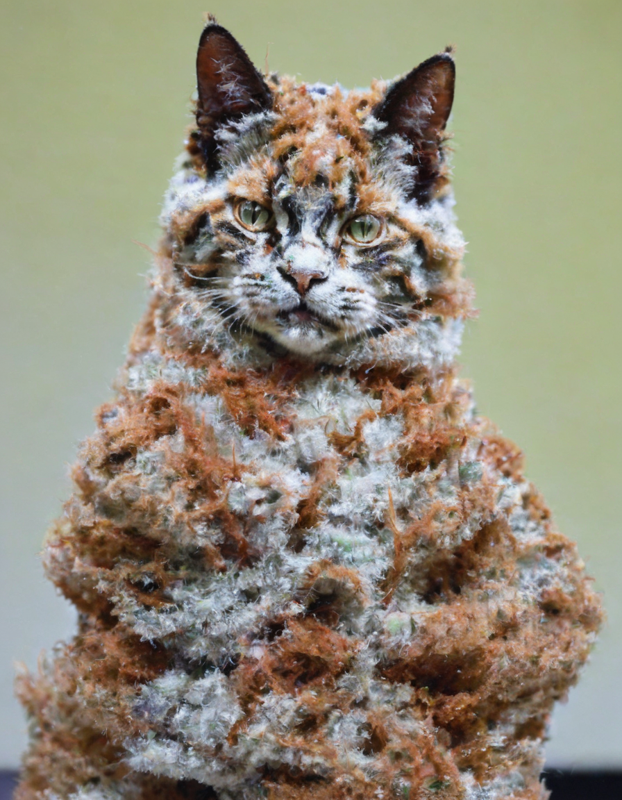 <lora:t3gr1dy-000007:1.1>cat made out of t3gr1dy