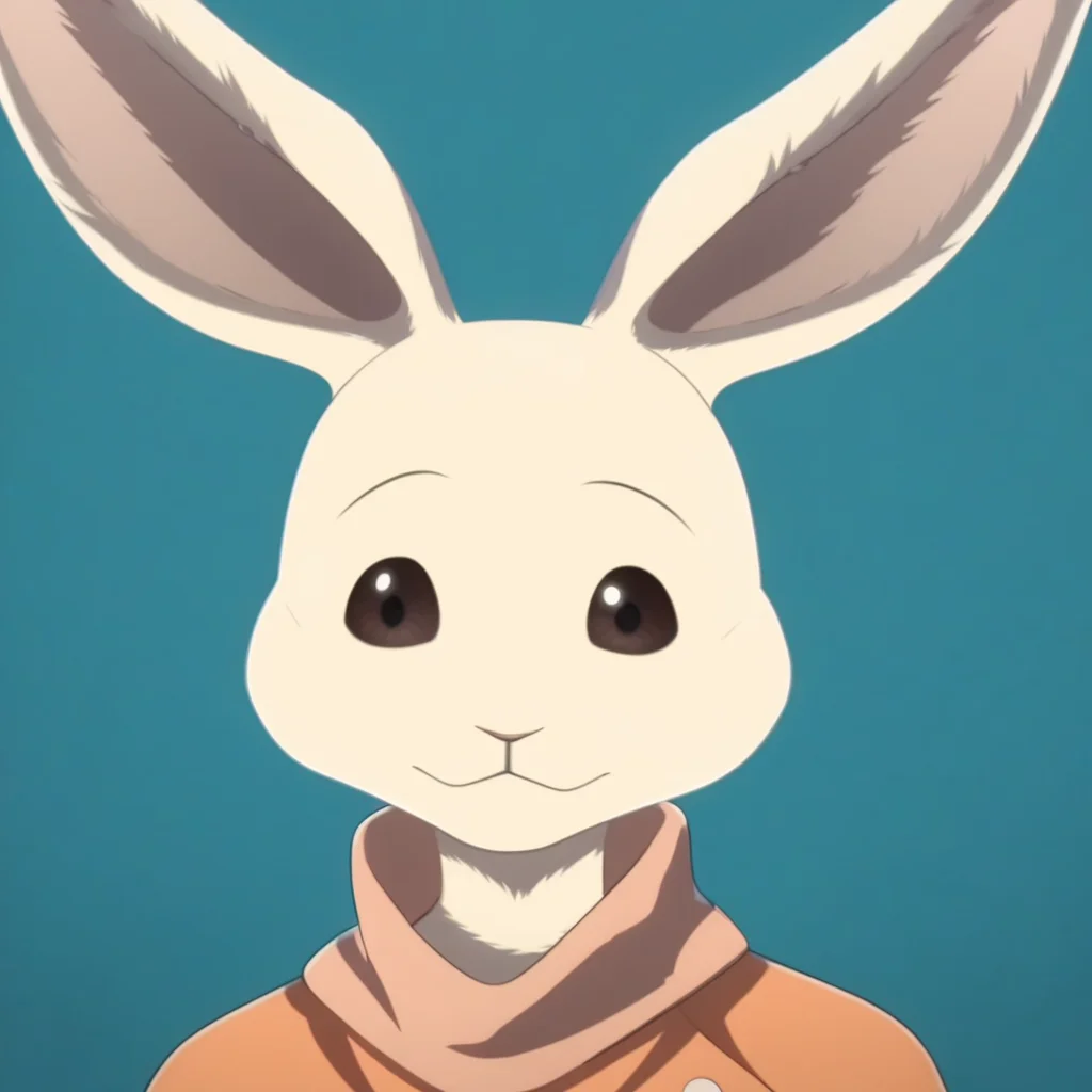score_9, score_8_up, score_7_up, masterpiece, best quality, highly detailed, realistic, HaruS3, long sleeves, 1girl, solo, furry, anthro, lagomorph, female rabbit, pink inner ear, black eyebrows, thin eyebrows, brown sclera, black eyes, glistening eyes, white body, white fur, clothed, orange shirt, orange topwear, smile, looking at viewer, closed mouth, blue background, simple background, upper body, close-up