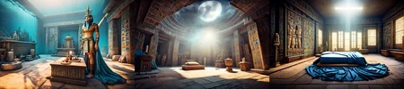 (otherworldly, otherworldly atmosphere, otherworldly appearance), highly insanely detailed, masterpiece, top quality, best quality, highres, 4k, 8k, RAW photo, ((ancient egyptian theme:1.2)), Hong Kong structure, structure, 
(mystical theme), mystical gatmosphere, arcane sanctuaries, otherwordly aura, 
(long_hair, long hair, random colors hair, glowing hair, hair over one eye, long messy hair), 
(eyelashes, eyeliner, eyeshadow, eyelashes, long eyelashes), 
collar, earrings, jewelry, necklace, armlet, 
tentacle, (underwater), nsfw, 
Homestay, Resort, (Guest House:1.1), 
building, structure, swirling energy, 
action pose, 
drunk, 
high-heels, 
reflection, reflective floor, 
shawl, 
abandoned building, shopping mall, overgrown with vegetation, [volumetric fog], cinematic lighting, colorful, colourful, 
belly bottom, erotic lingerie, 
((dune)), steep, sandhills, 
HDR, ((photorealistic)), professional light, cinematic lighting, fashion photography, ambient lighting, face lighting, <lora:detail_slider_v4:1>, Fantasy picture, OverallDetail, ancient roman room with a statue and candles in it and a bed in the middle of the room with a blue blanket on it and a blue blanket on the floor, RomInt, <lora:RomanInterior-10:1>, epiCPhoto, (fantasy world)