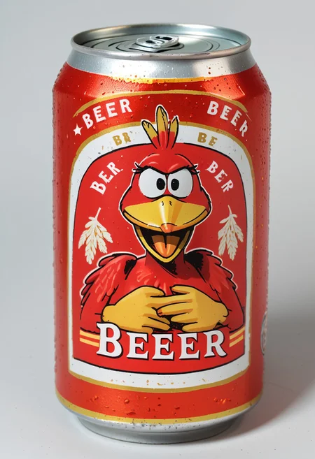 beerlabel, red beer can, Kazooie, solo