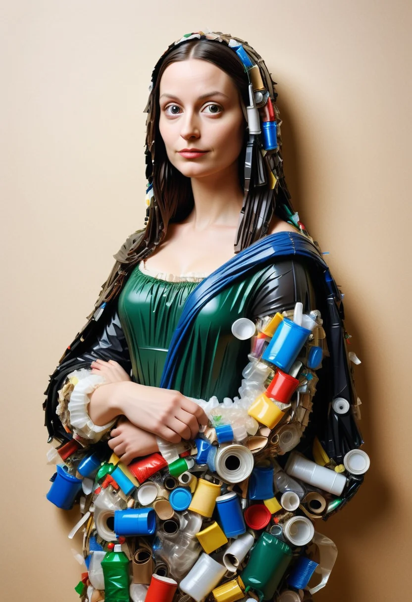 a woman made of dvr-trsh shrugging stylized to look like the Mona Lisa in the style of scott derby
<lora:dvr-trsh:0.8>