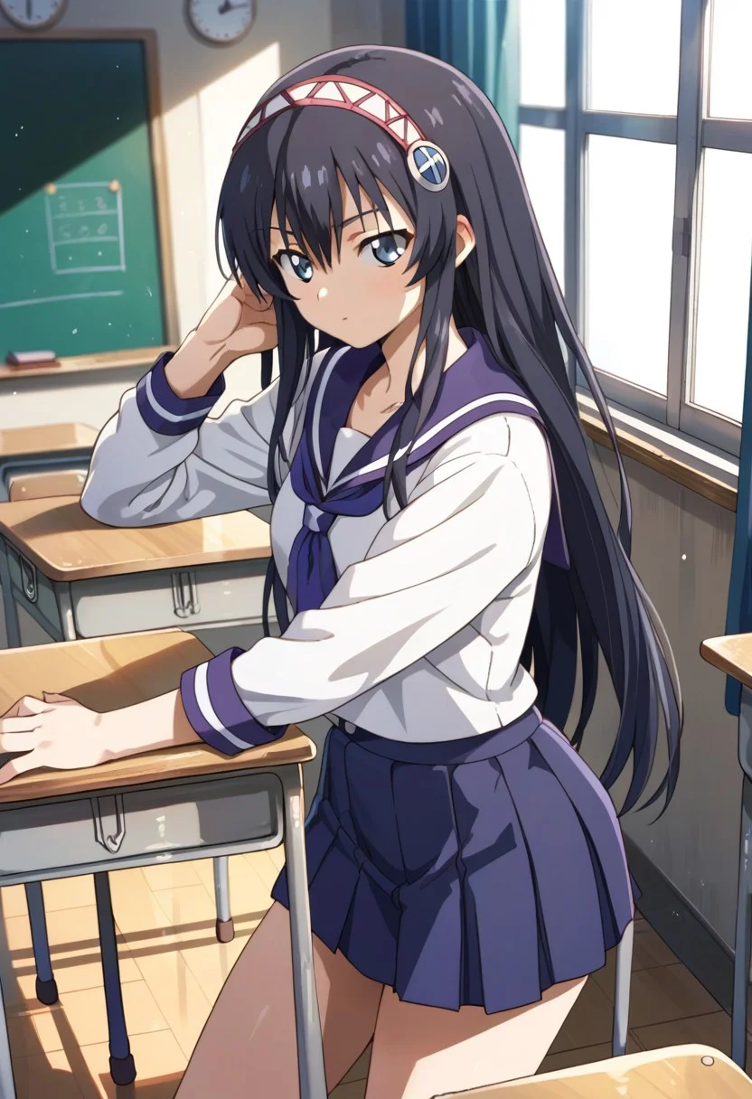 score_9_up, score_8_up, score_7_up, source_anime, LUVELIA SANCTOS, student unifrom, classroom, student