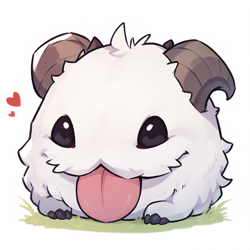 score_9, score_8_up, score_7_up, score_6_up, p0r0, no humans, animal focus, horns, <lora:Poro_v1:0.9>, full body, looking at viewer, animal, spoken heart, chibi, <lora:dijor-v2:1>, dijor