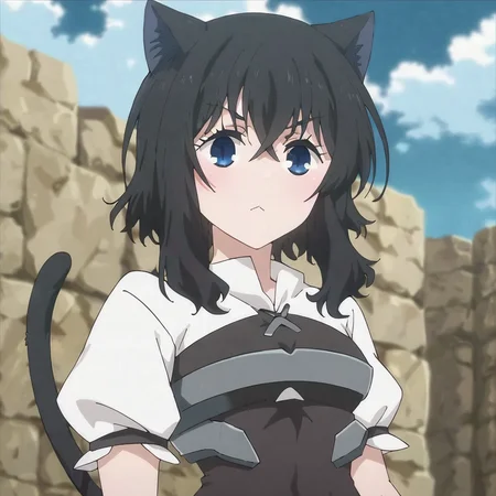 score_9, score_8_up, score_7_up, best quality, masterpiece, absurdres, 1girl, fran, Tensei Shitara Ken Deshita, undersized clothes, petite, cat tail, skin tight, detailed eyes, <lora:fran-tensura-ponyXL-v0.5-000012:1>