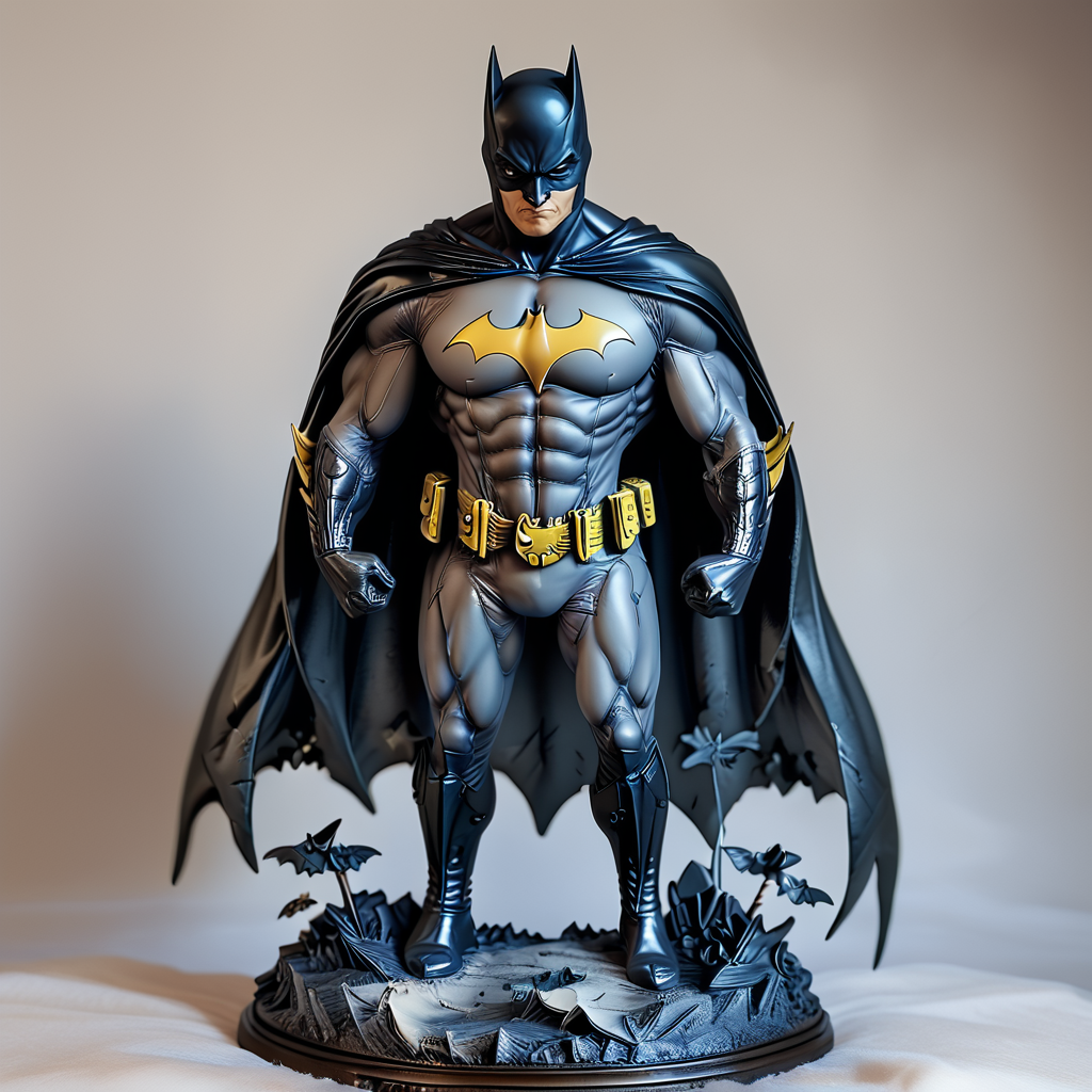 Score_9, score_8_up, score_7_up, score_6_up, <lora:VinylStatuePony:1>  ArsFigurine, Vinyl statue, Chibi Batman
