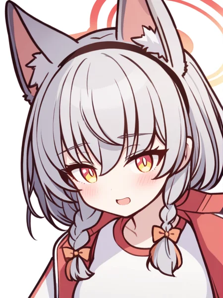 1girl,
haruna \(track\) \(blue archive\), blue archive,
solo, black hair, looking at viewer, white background, long hair, hair between eyes, jacket, grey hair, large breasts, simple background, halo, track jacket, hairband, open mouth, animal ears, long sleeves, blush, upper body, breasts, yellow eyes, animal ear fluff, white jacket,
safe
<lora:mki-ani31-GenshinPV-v2-000012:1>