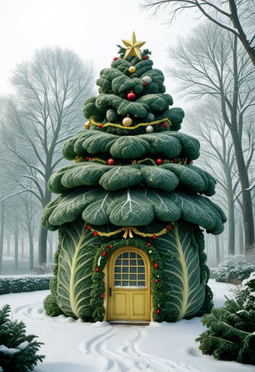 score_9, score_8, score_7,
illustration, intricate detailed, detailed art, (muted colours:0.8), 
Christmas tree, cabbage tree, cjdl,
outdoors, winter background,