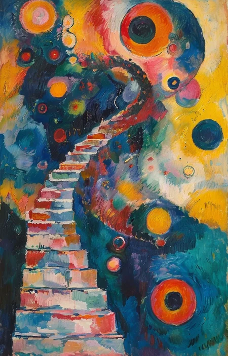 masterpiece,best quality,<lora:tbh287-sdxl:0.9>,illustration,style of Wassily Kandinsky portrait of family
