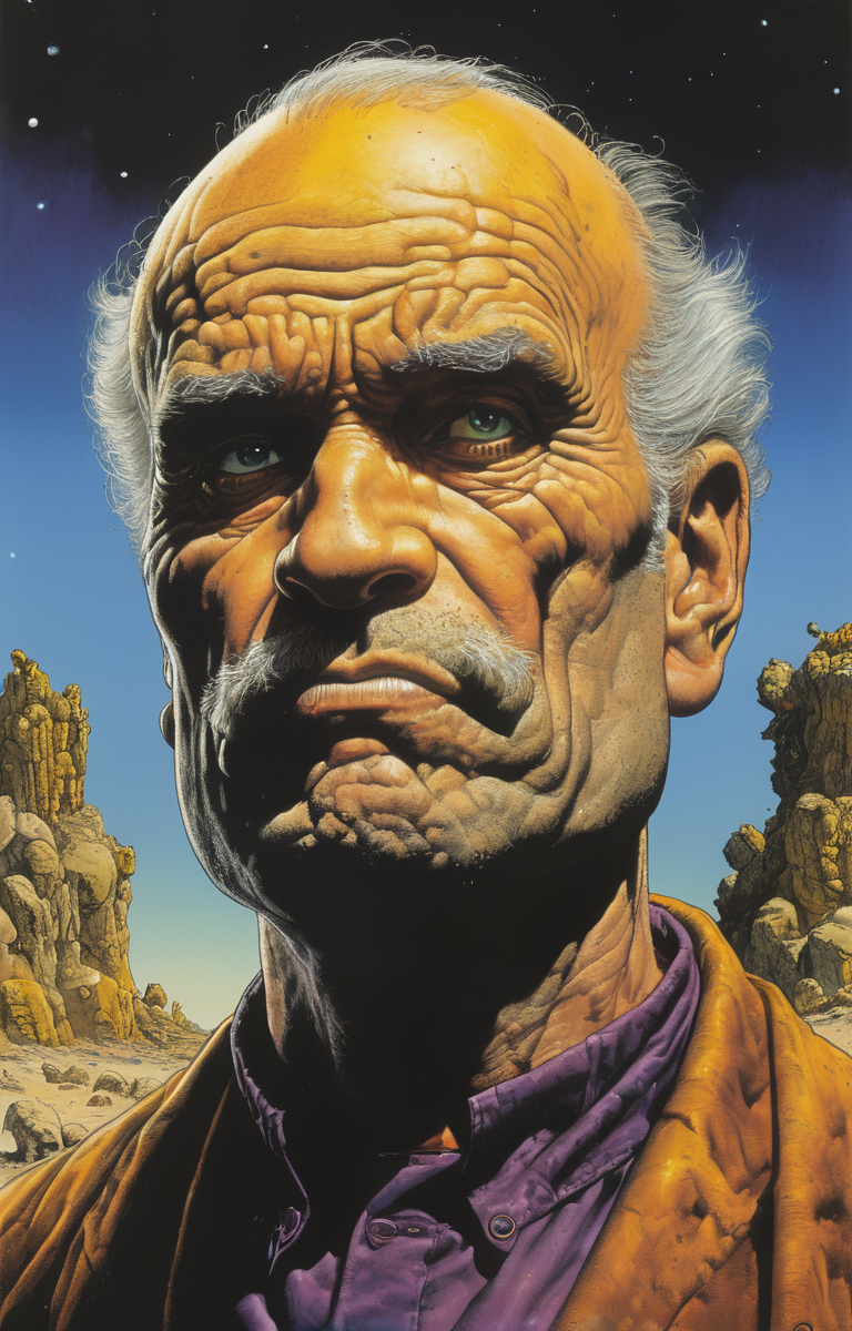 masterpiece,best quality,<lora:tbh235-sdxl:0.5>,illustration,style of Richard Corben, portrait of noble man