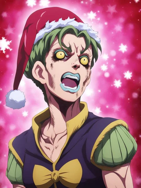 Insane zombie santa JojosoStyle <lora:SDXL-JojosoStyle-Lora-v2-r16:0.8>