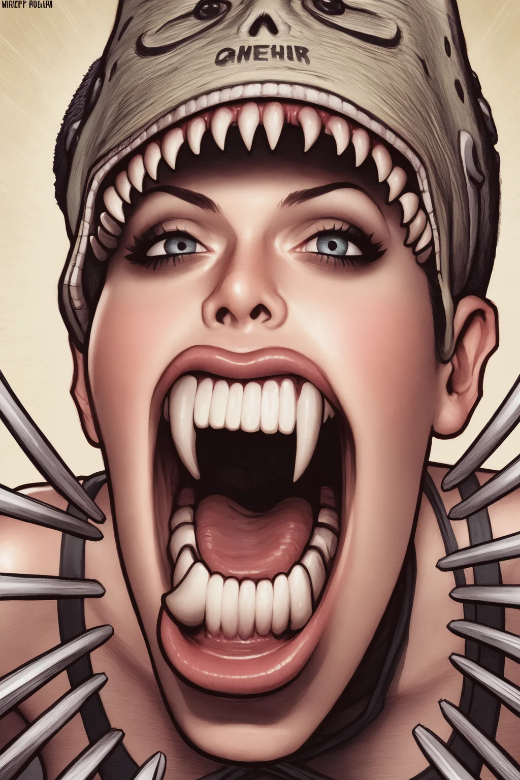 teeth, teeth, teeth, teeth, <lora:Rockin_Jelly_Bean_PonyXL_dim32-000050:1>
