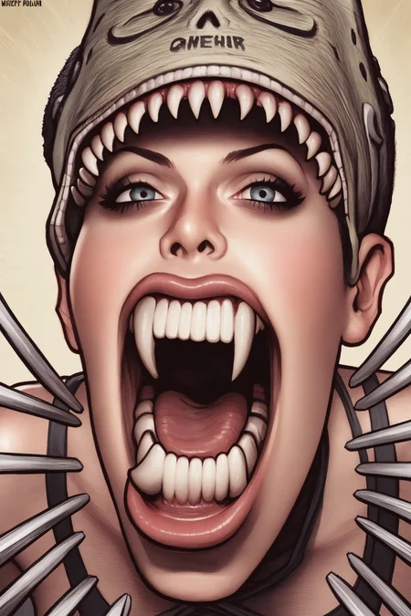 teeth, teeth, teeth, teeth, <lora:Rockin_Jelly_Bean_PonyXL_dim32-000050:1>