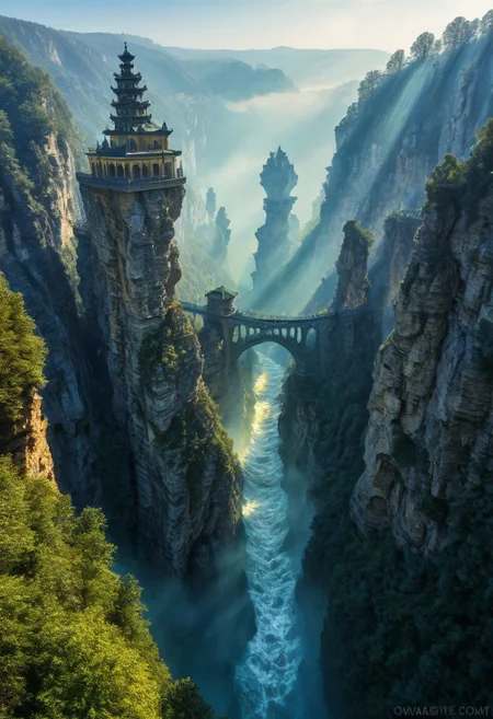 towers ringed in mist, sunrays, mixed media, surrealism, fantasy, great lighting, A surreal landscape highly detailed, extremely high-resolution details, appears trapped in an optical illusion of reflections and refractions colorful, Zhangjiajie mountains, Vienna in contemporary Austria, stone bridges, winding rivers extending to the horizon, professional photography, natural lighting, volumetric lighting maximalist. vivid, vibrant colors, intricately detailed, complex, elegant, expansive, fantastical, film photography style, medium grain, cmnt
(8k uhd:1,4)