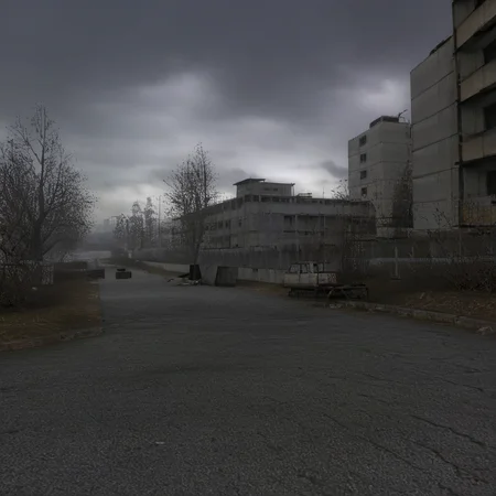 <lora:lora:1> no humans, car, motor vehicle, ground vehicle, tree, scenery, road, outdoors, sky, cloud, building, street, window, cloudy sky, house <lora:Chenorbyl_v1:0.8>