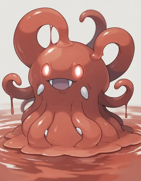 score_9,score_8_up,score_7_up, <lora:Navi_PokeDnaGen1_PonyXL_S1-000007:0.8> , nv-pokegen1, water-type, red slime , glowing eyes, glowing blood , fangs, translucent, octopus ,