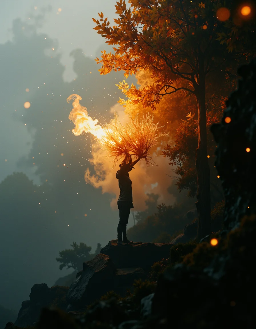 (A cinematic photography.:1.2)
a thought-provoking fine art photo of a fleeting moment of perfection, caught before it disappears forever, Conceptual, abstract, creative, unique, thought-provoking.