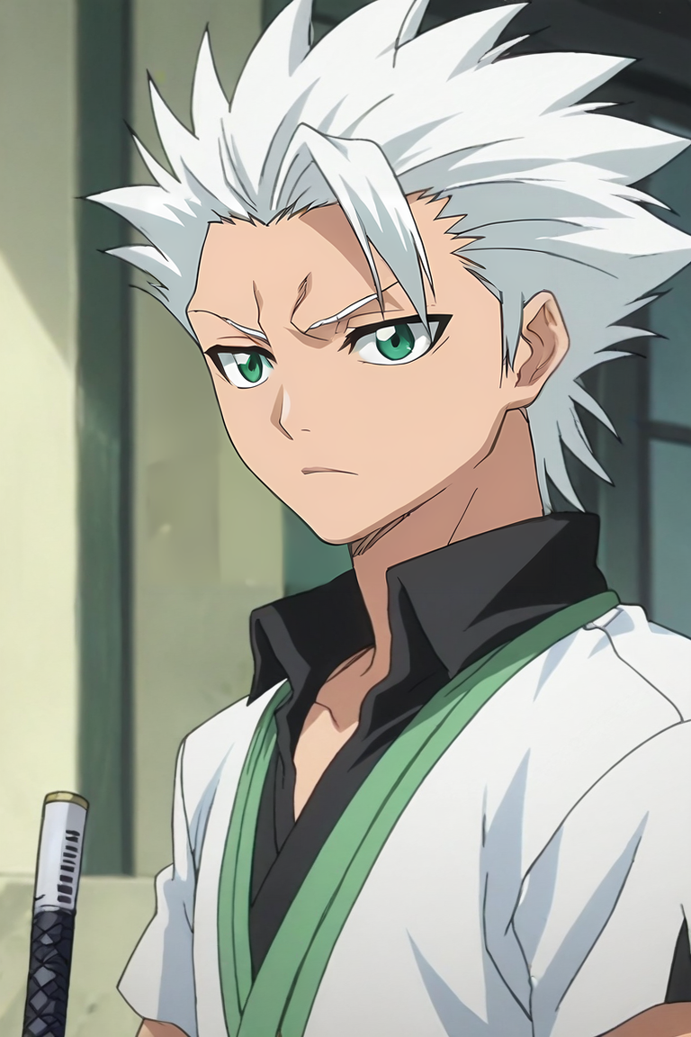 score_9, score_8_up, score_7_up, score_6_up, score_5_up, score_4_up, BREAK source_anime, anime screencap, anime coloring, official style, , upper body, depth of field, 1boy, solo, male focus, <lora:toushirou_hitsugaya_pony:0.82>, toushirou_hitsugaya, white hair, green eyes, spiked hair, , , golf cap, The Shrine of the Lost, Arms wrapped around oneself, indicating self-comfort, <lora:sdxl_lightning_8step_lora:1>