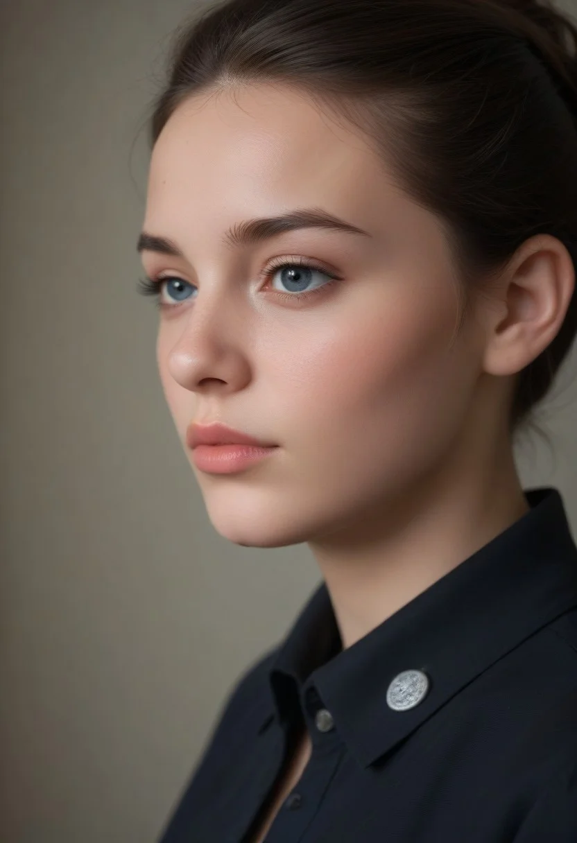 (((ultra high res))), (photorealistic), raw photo, (((4K resolution))), detailed eyes, super detailed face, focus on face, sharp focus,16k wallpaper, absurdres, highres, huge file size
coal skies painted in vibrant shades of blue and gray, a lone young girl in a massive medieval city, fantasy rogue outfit, flickers of magical energy, Ink splashes, rough ink sketch, moody, gloomy, high contrast, stylized, light skin, close up on face, leather collared medieval shirt, Art Nouveau Style, face portrait close up, intense young girl, dark eyes, black hair undercut, head and shoulders only