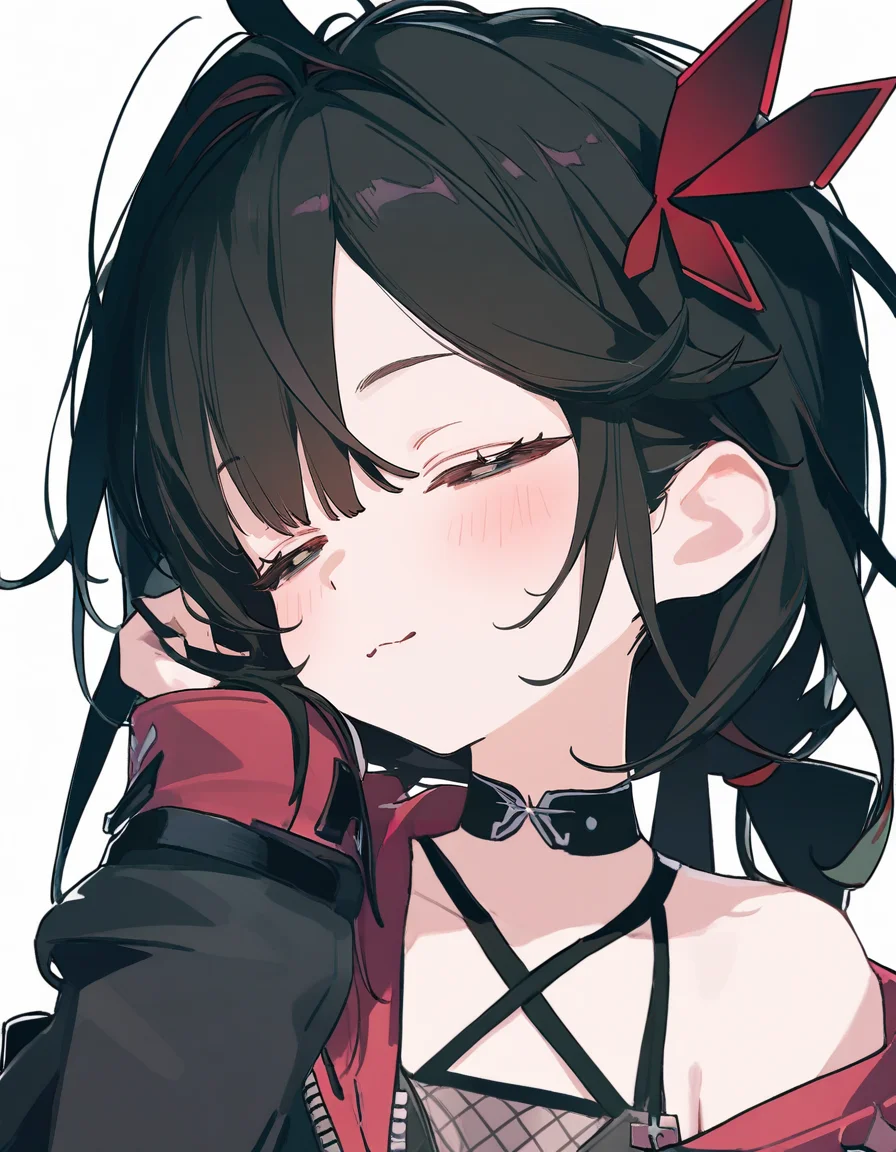 1girl,<lora:AnkaToF:1>,AnkaToF,ixy,ningen mame,ciloranko,sho_(sho_lwlw),tianliang duohe fangdongye,simple background,white background,(masterpiece, high score, great score, absurdres),
