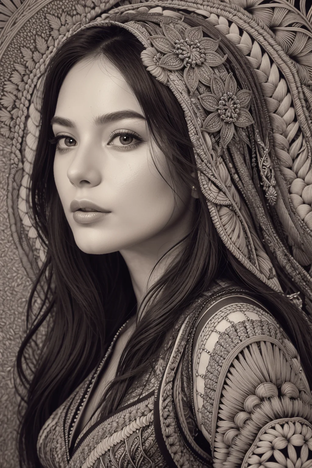 (Photo:1.3), highdetail, <lora:picxer_real:1>, (Zentangle :1.3), Intricate, abstract, monochrome, patterns, meditative, highly detailed, (magical, magnificent, masterpiece:1.3), (highly detailed, high quality:1.3)