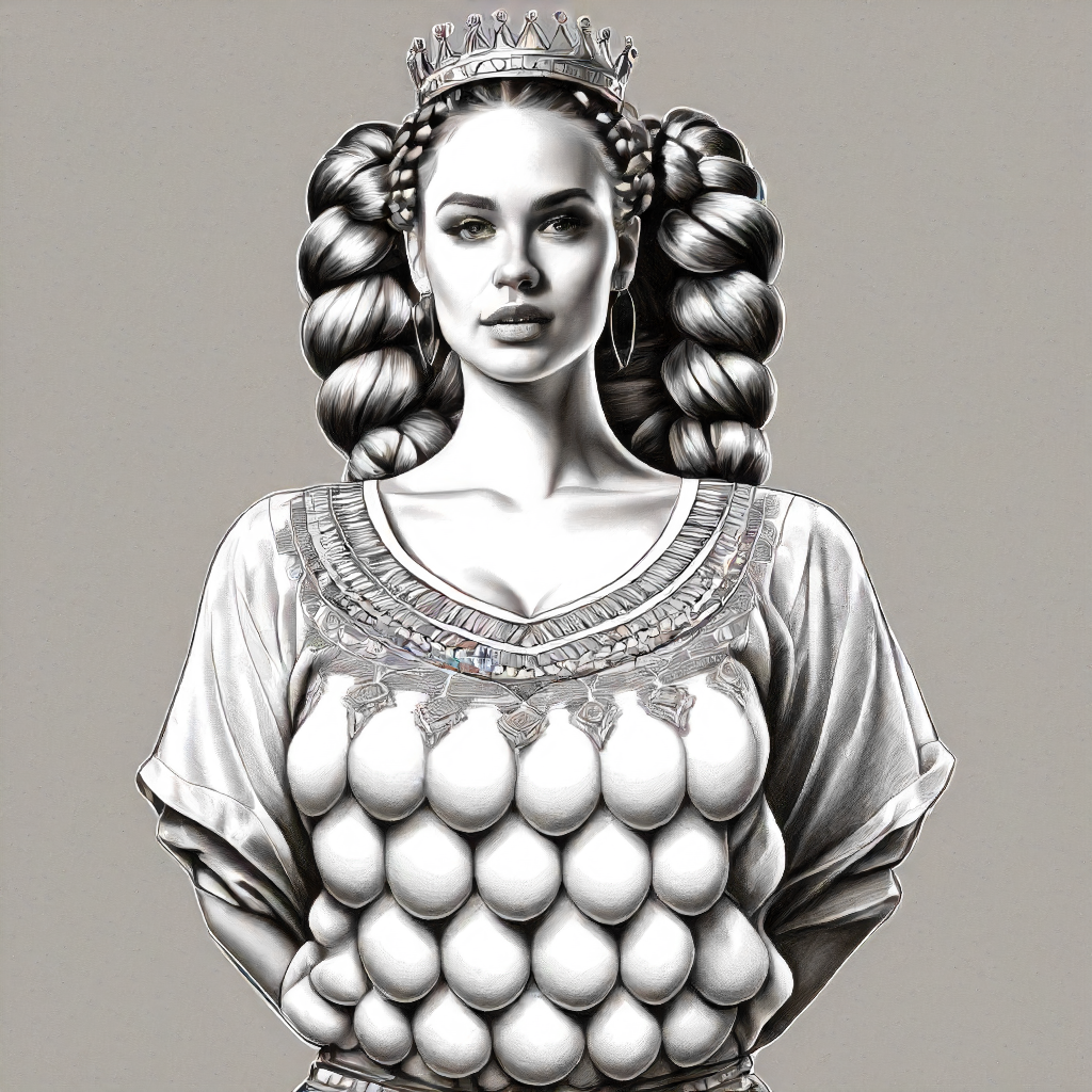 1girl,multiple breasts, fertility blouse, shirt, crown braid, (best quality:1.2), High quality texture, intricate details, detailed texture, High quality shadow, Cinematic Light, Depth of field, light source contrast, perspective <lora:Artemis_Ephesus_v4:0.7>