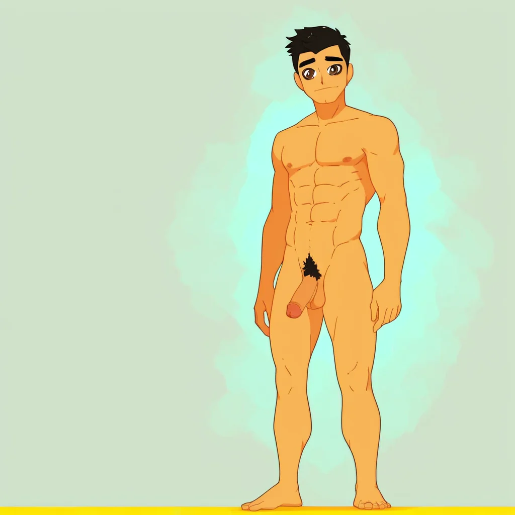 Dan, 1boy, male focus, solo, black hair, short hair, brown eyes, pubic hair, completely nude, abs, penis, balls, standing, score_9, score_8_up, score_7_up, score_6_up <lora:vinceteaa_020_04v2-step00000400r:1> good face, good eyes, looking at viewer, full body,