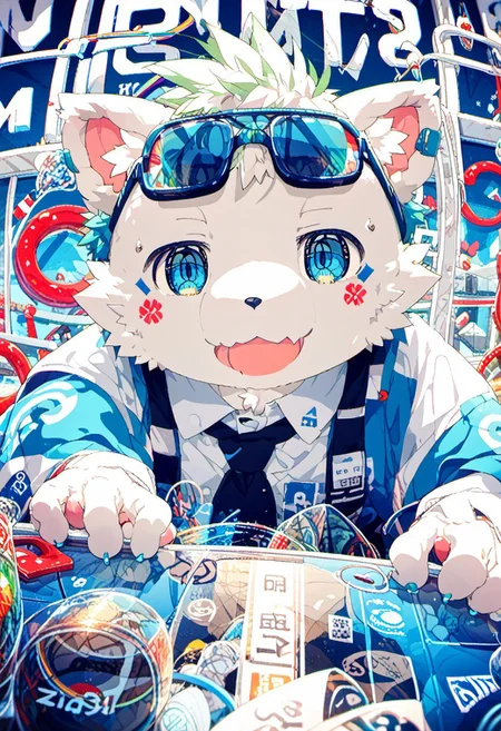score_9, score_8_up, score_7_up, zPDXL3, ((((sdgs4by zuppu11)))), 1boy, furry, solo