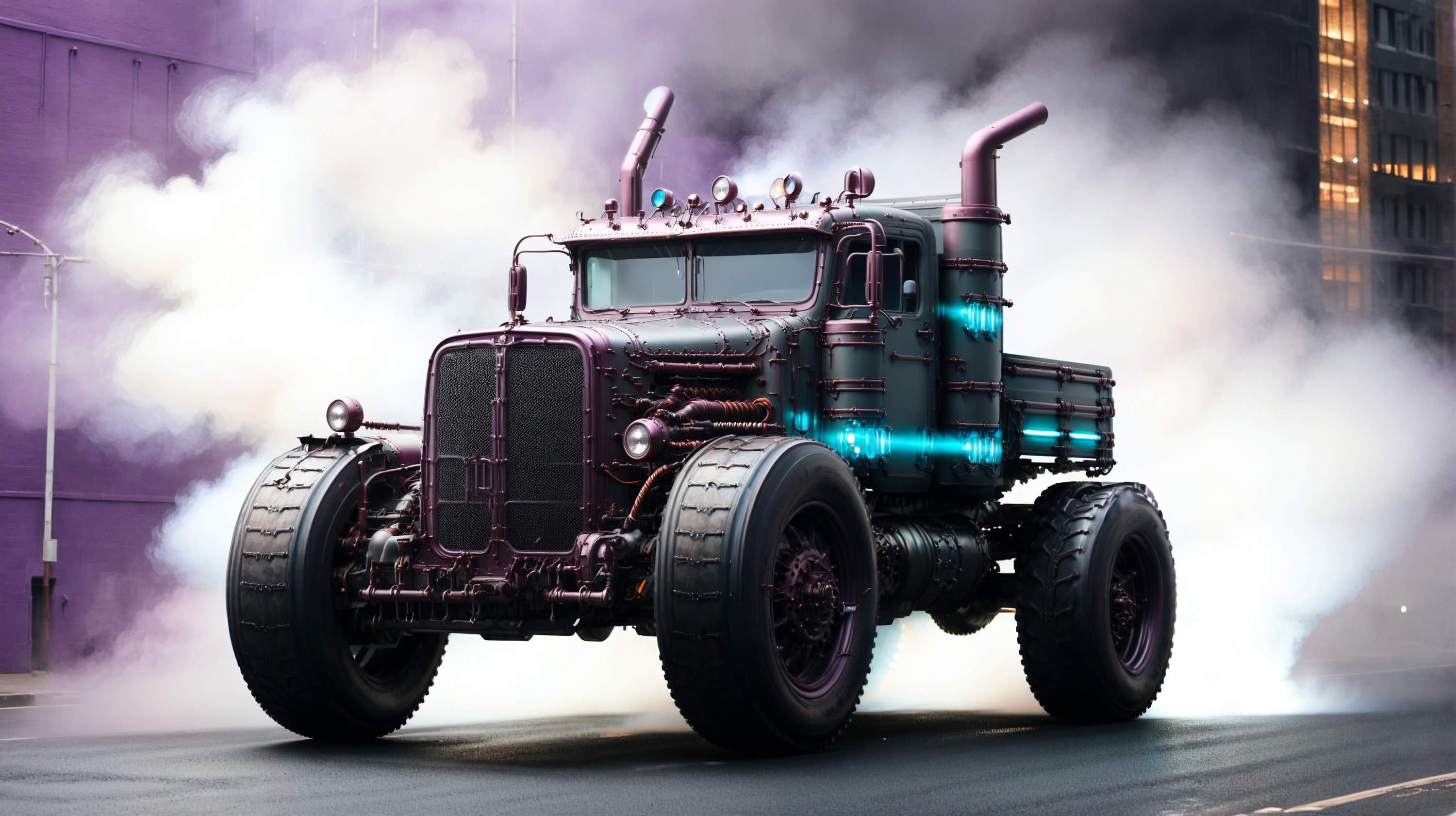 Neon noir (sci-fi future Police Monster Truck in shape of Hypercar in a cosmic chameleon paint that changes colors with the light, passing by at light speed:3.0) The camera is positioned from the front (camera from front:1.3), capturing the neon flash and motion trail of the car.,  (camera from front:1.3), light speed, neon, flash, motion trail, (stars and a future City in the background, speed effects, violet underbody lighting:1.3), motion blur, epic visual effects, interstellar, flow, detailed, scifi, star blast, dark vibrant colors, cosmic art, stars in background, cinematic scene, lens flare, god rays, glow,  glowneon, glowing, sparks, fullmoon night, stormy weather, lightning, ultra detailed , dramatic lighting, shallow depth of field detailed background, dark noir style, HDR, RAW, ray tracing reflections, sharp focus, ultra realistic
<lora:dreamcolor:0.3> <lora:style:0.3> <lora:EDG_-_Test_Lora:0.3> <lora:SDXLHighDetail_v5:1> <lora:LowRA:1> <lora:ste4mpunk:1>, Hyperrealistic art (nsfw:1.8), Epic CG masterpiece, hdr,dtm, full ha,8K, ultra detailed graphic tension, dynamic poses, stunning colors, 3D rendering, surrealism, cinematic lighting effects, realism, 00 renderer, super realistic, (full - body photos:1.8), super vista, super wide Angle, In a futuristic abandoned city, a girl with a huge "Mad-Cat" Battle-Mech in a galaxy at war, Her name is Alina, medium Breast, a fighting dark female Mech-Warrior from the future world in action, Her eyes are firm and resolute, showing the desire for victory,  ([foggy cityscape in the distance : very pretty 30 years old girl whit very long hair, a Laser-Rifle, Huge Mech in background, city:0.50]:1.6) immersed in a giant flow of wind, living in a thunder cloud, behind the cloud, (double exposure:1.3), surreal dream, gray atmosphere, rainy day, dynamic, detailed background. Surrealist, The style is dark noir with HDR, RAW, ray tracing reflections, sharp focus, and ultra-realistic details,  Extremely high-resolution details, photographic, realism pushed to extreme, fine texture, incredibly lifelike . Extremely high-resolution details, photographic, realism pushed to extreme, fine texture, incredibly lifelike,  <lora:LowRA:1> <lora:more_details:0.1> <lora:Enhanced_XL_V1:0.1> <lora:SDXLHighDetail_v5:0.1> <lora:BattleTech Battlemechs:1> . Cyberpunk, dark, rainy streets, neon signs, high contrast, low light, vibrant, highly detailed