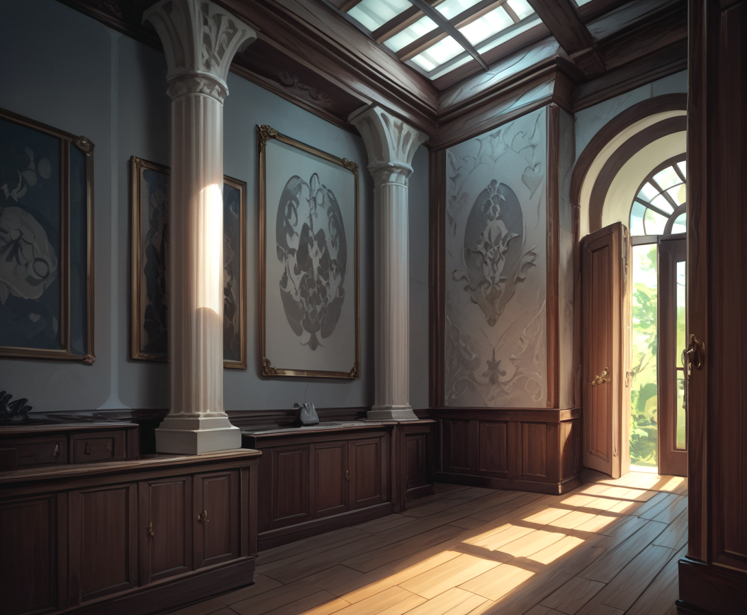 score_9, score_8_up, score_7_up, 
<lora:Authoritarian_Interior_(Architecture)_(Pony)_(AD):0.8> Authoritarian Interior, interior design, architecture, limestone, marble, wood, plaster, coffered ceiling, 8K, In'ei, chiaroscuro, volumetric lighting, perfect depth of field shot, 8K CGI render, beautiful, subsurface scattering, photographic realism, asymmetric viewpoint, off center perspective, art by Thomas Kinkade, college, highschool, BREAK zPDXL, <lora:wowifierXL:0.2> art by mooncryptowow <lora:sdxl_lightning_8step_lora:0.4> <lora:detailed_notrigger:0.5>