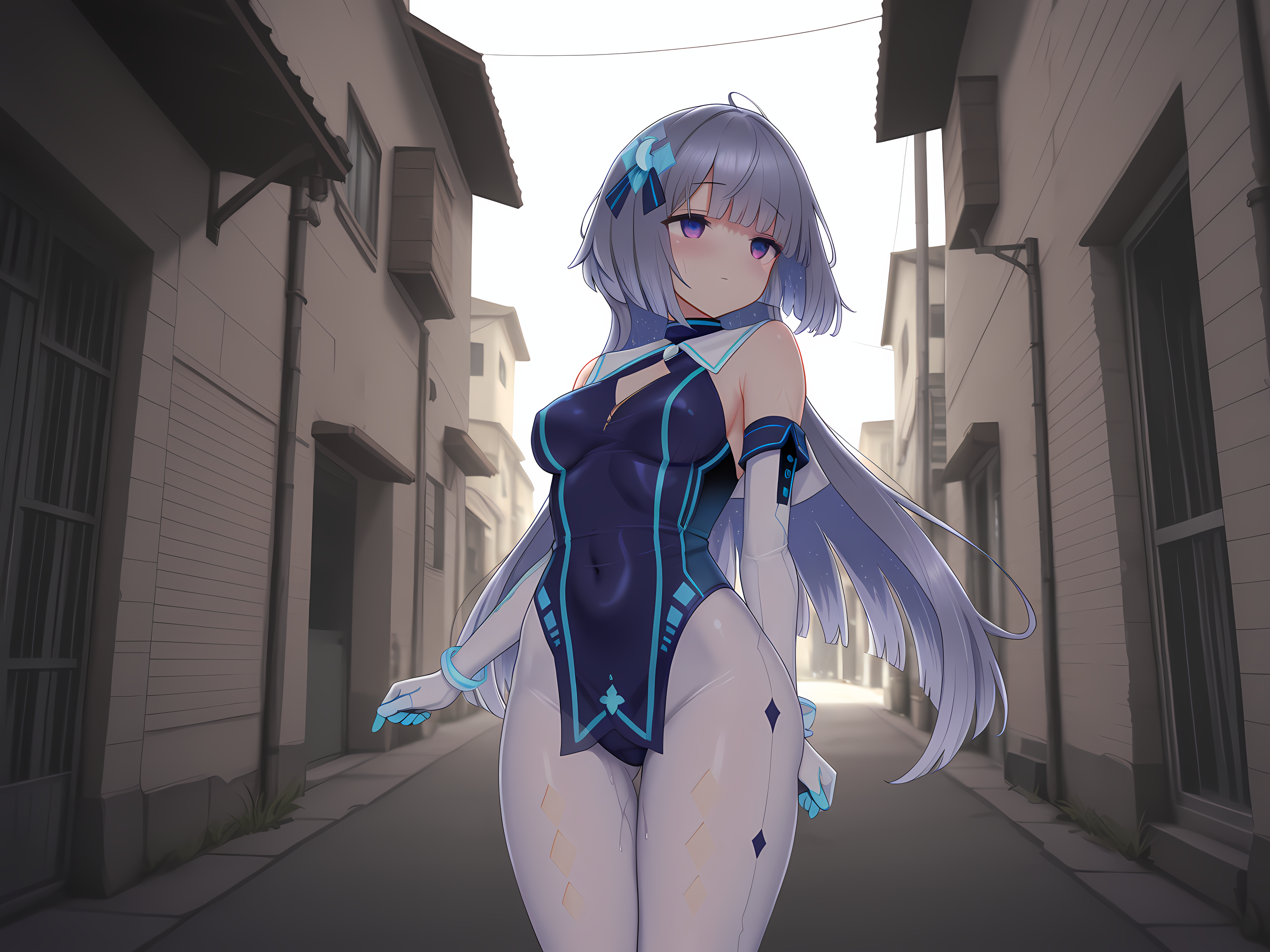 1girl,selenoxia,sps outfit,long hair,medium breasts,outdoors,<lora:Celesphonia_and_Selenoxia:0.8>,, masterpiece,best quality,amazing quality,
