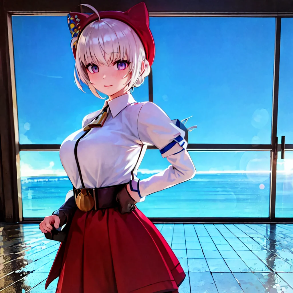masterpiece, best quality, photorealistic, 3D, shiny_skin, shiny_hair, dynamic angle, beautiful detailed glow, HDR, Rembrandt lighting, colorful refraction, lens flare, bloom, film Reflection, chromatic aberration, light diffusion, public indecency, cowboy shot, deep meaning, physically-based rendering, bright, vibrant, intricate, 1girl,ooshiro mashiro,<lora:ooshiro mashiro:1.0>,  :d