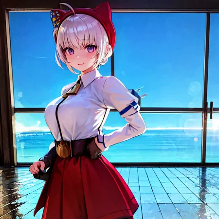 masterpiece, best quality, photorealistic, 3D, shiny_skin, shiny_hair, dynamic angle, beautiful detailed glow, HDR, Rembrandt lighting, colorful refraction, lens flare, bloom, film Reflection, chromatic aberration, light diffusion, public indecency, cowboy shot, deep meaning, physically-based rendering, bright, vibrant, intricate, 1girl,ooshiro mashiro,<lora:ooshiro mashiro:1.0>, :d