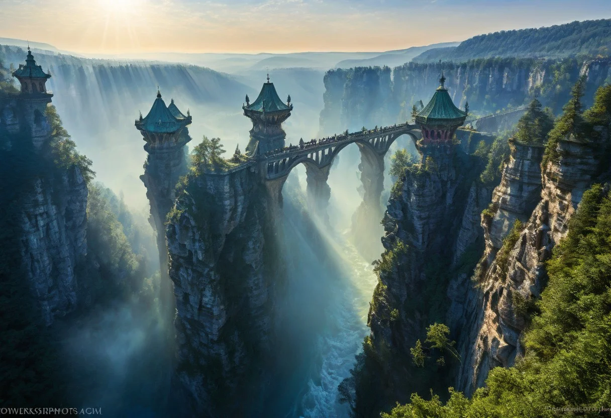 towers ringed in mist, sunrays, mixed media, surrealism, fantasy, great lighting, A surreal landscape highly detailed, extremely high-resolution details, appears trapped in an optical illusion of reflections and refractions colorful, Zhangjiajie mountains, Vienna in contemporary Austria, baroque architecture, stone bridges, winding rivers extending to the horizon, professional photography, natural lighting, volumetric lighting maximalist. vivid, vibrant colors, intricately detailed, complex, elegant, expansive, fantastical, film photography style, medium grain, cmnt
(8k uhd:1,4)