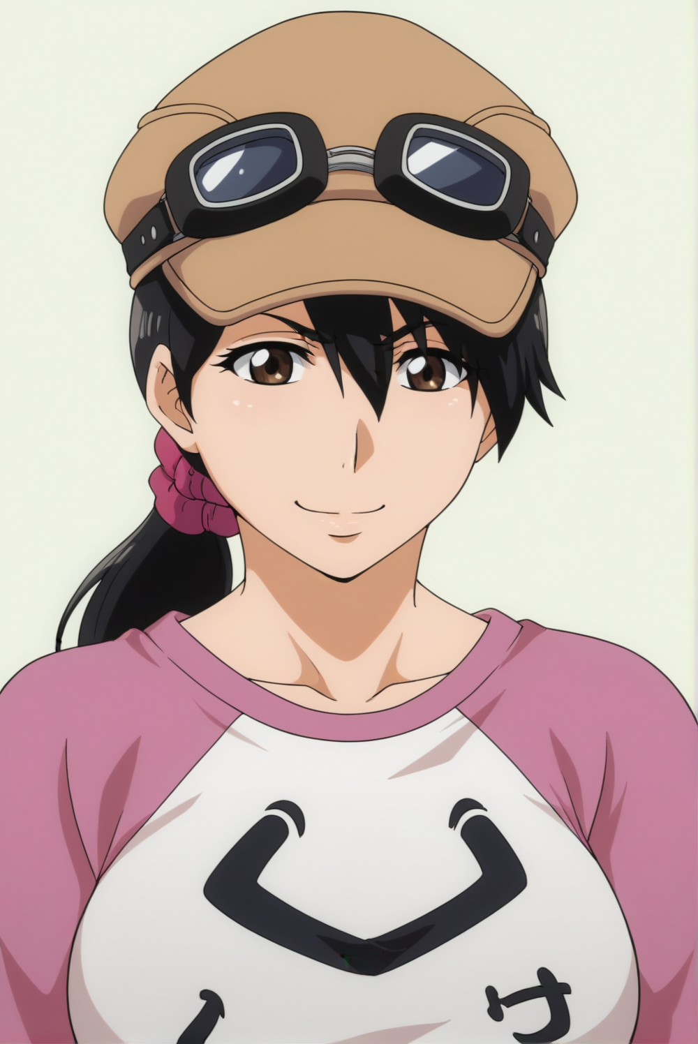 <lora:Ikumi_Unagiya:0.7>, Ikumi Unagiya, white background, upper body, smile, hat