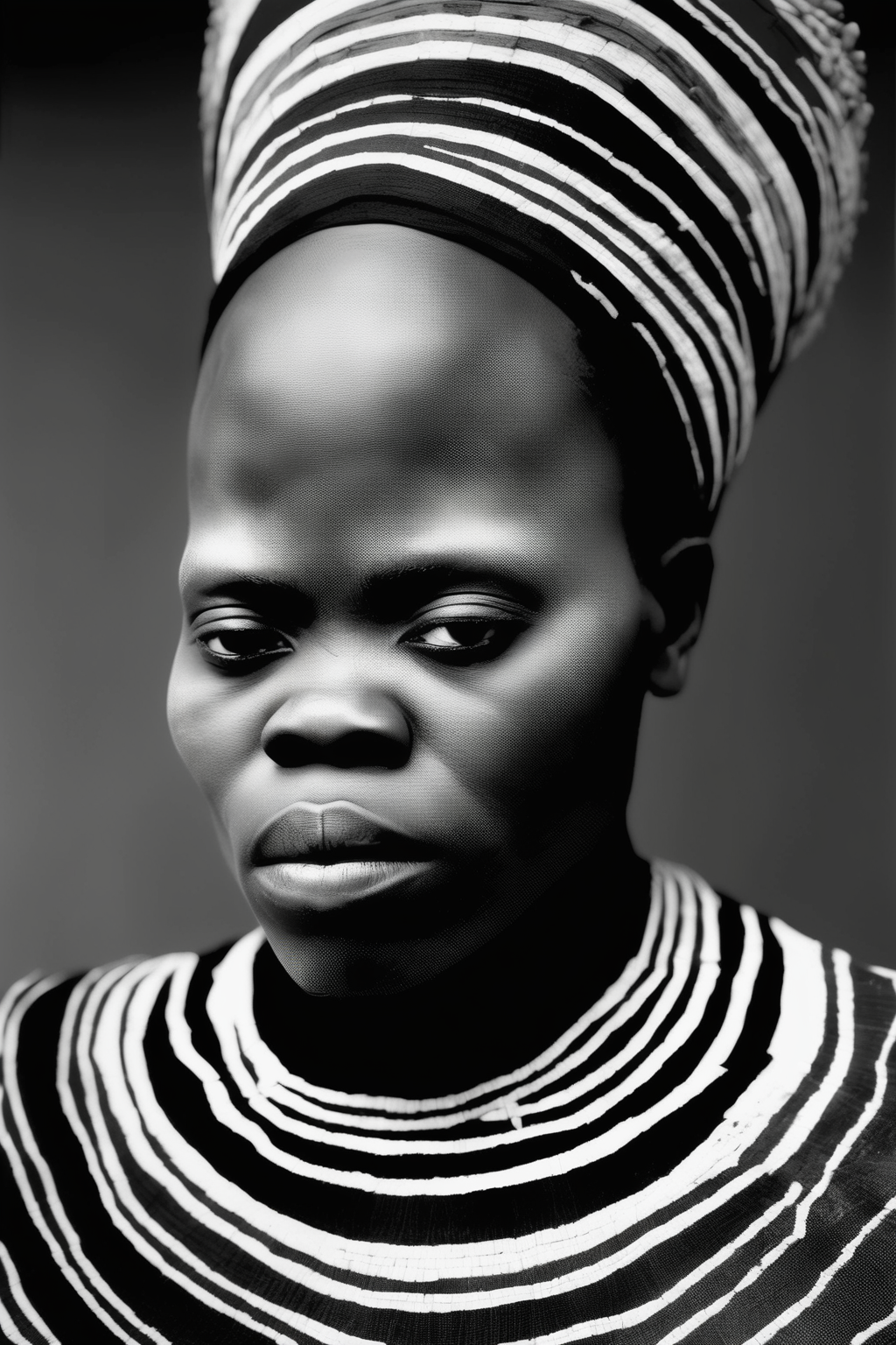 <lora:Zanele Muholi Style:1>Zanele Muholi Style - A portrait of a person involved in a traditional craft or occupation, reminiscent of the work of Zanele Muholi. The subject should be engaged in their work, with the tools and environment around them telling a story about their craft.