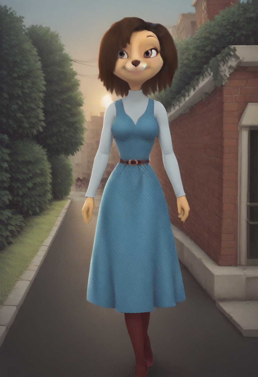 score_9, score_8_up vivid colors, vibrant colors, break
soft color, soft shading, lighting, best high quality, high res, break
outdoors, street, city, day, sun, clouds
1girl, canine, anthro, dog female, medium breasts, summer dress
walking, 3/4 side view, smile