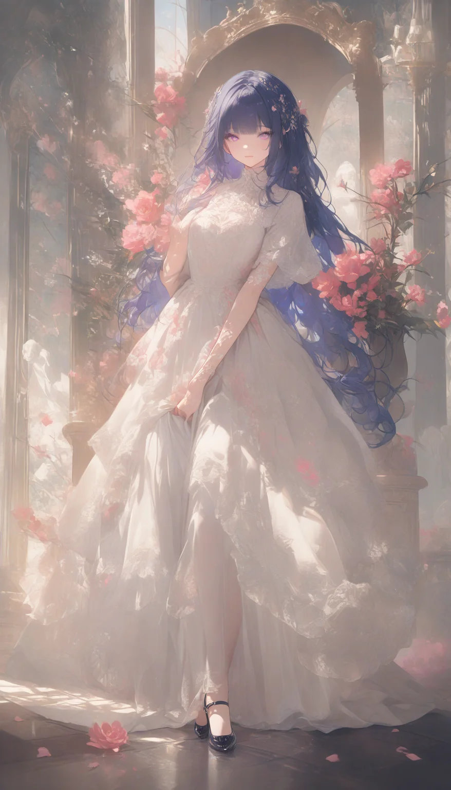 anime artwork masterpiece,high score,great score,absurdres, <lora:Alice Prin_Complete-000005:1>,Alice Prin (style, hair, dress, alice, prin), ., Naerys had the Targaryen looks, a fine and delicate beauty, almost unworldy. She was slender and small, with big deep violet in hue eyes and fine, pale, porcelain skin, near translucent. Naerys Targaryen. . anime style, key visual, vibrant, studio anime,  highly detailed