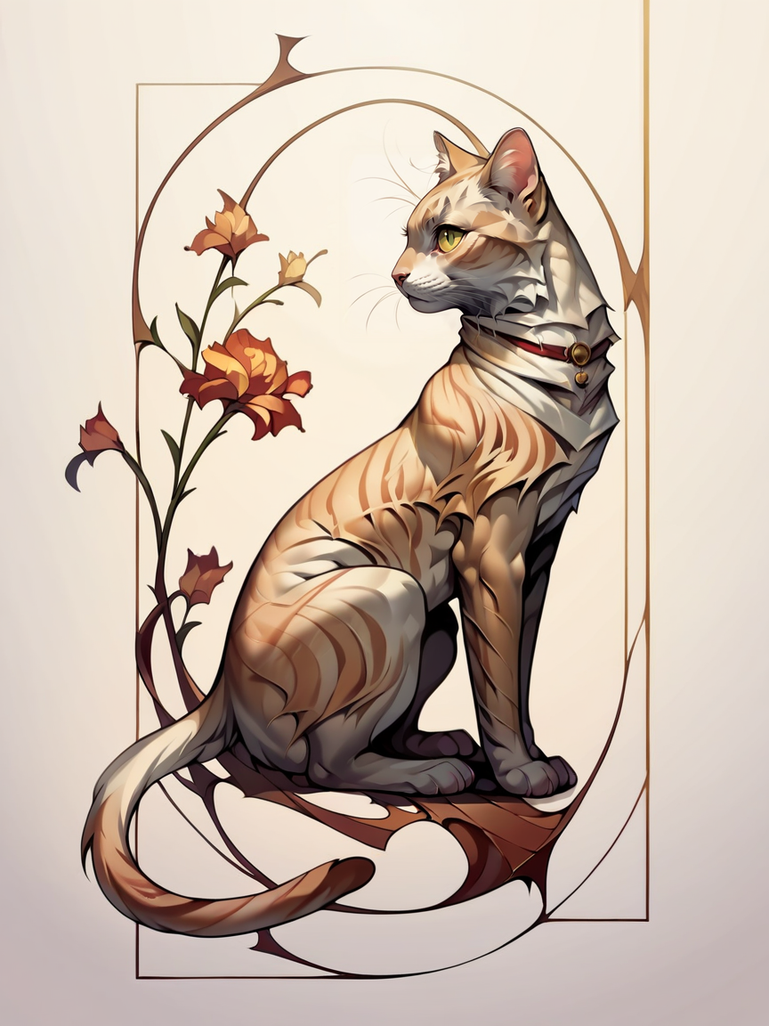 score_9, score_8_up, score_7_up, score_6_up, score_5_up, score_4_up,   <lora:g0ldl34fXLP:0.8> cat, g0ldl34f,