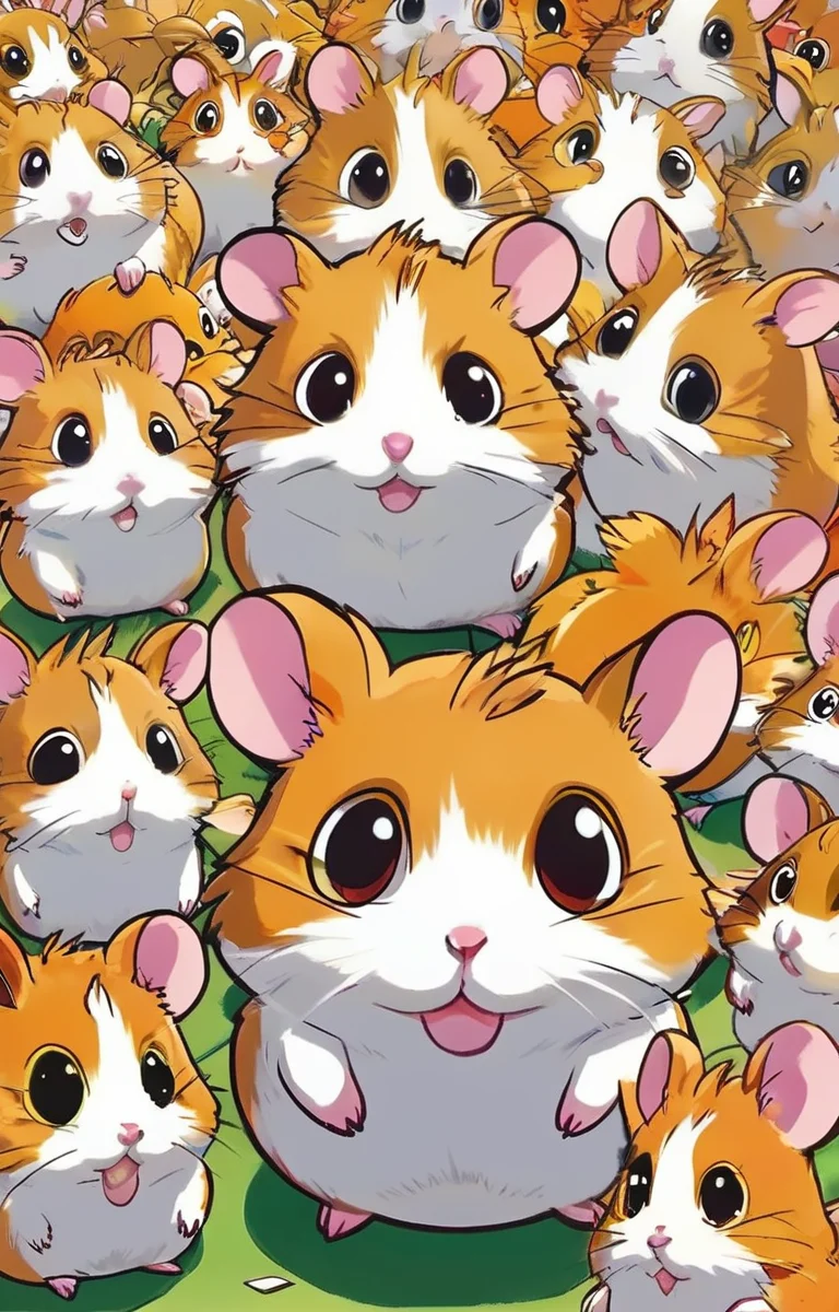 masterpiece,best quality,<lora:tbh253-sdxl:0.9>,illustration,style of Hamtaro animals