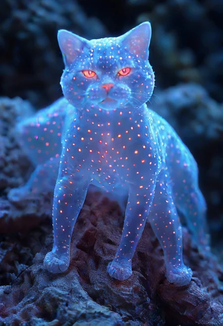 cat, emerald skin, emerald cat, fully clothed, clothes made out of diamond, holding white diamond sword, crystal clothes, standing volcano, large red wings, looking at viewer, angry, ruby, made out of ruby, eastetic, cinematic looks, highres, 4k, absurdes,