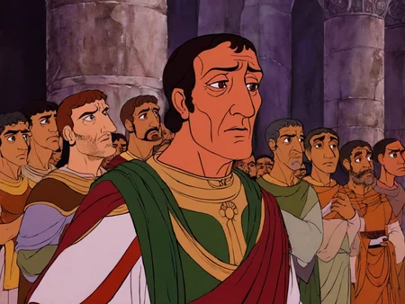 cartoon of Julius Caesar, tranquil scene, detailed background, perfect composition, directed by Ridley Scott( in rankinbasshobbit style:1.1)
<lora:add-detail-xl:0.65> <lora:rankinbasshobbit_styleXL_v.10.2-000002:1.0>