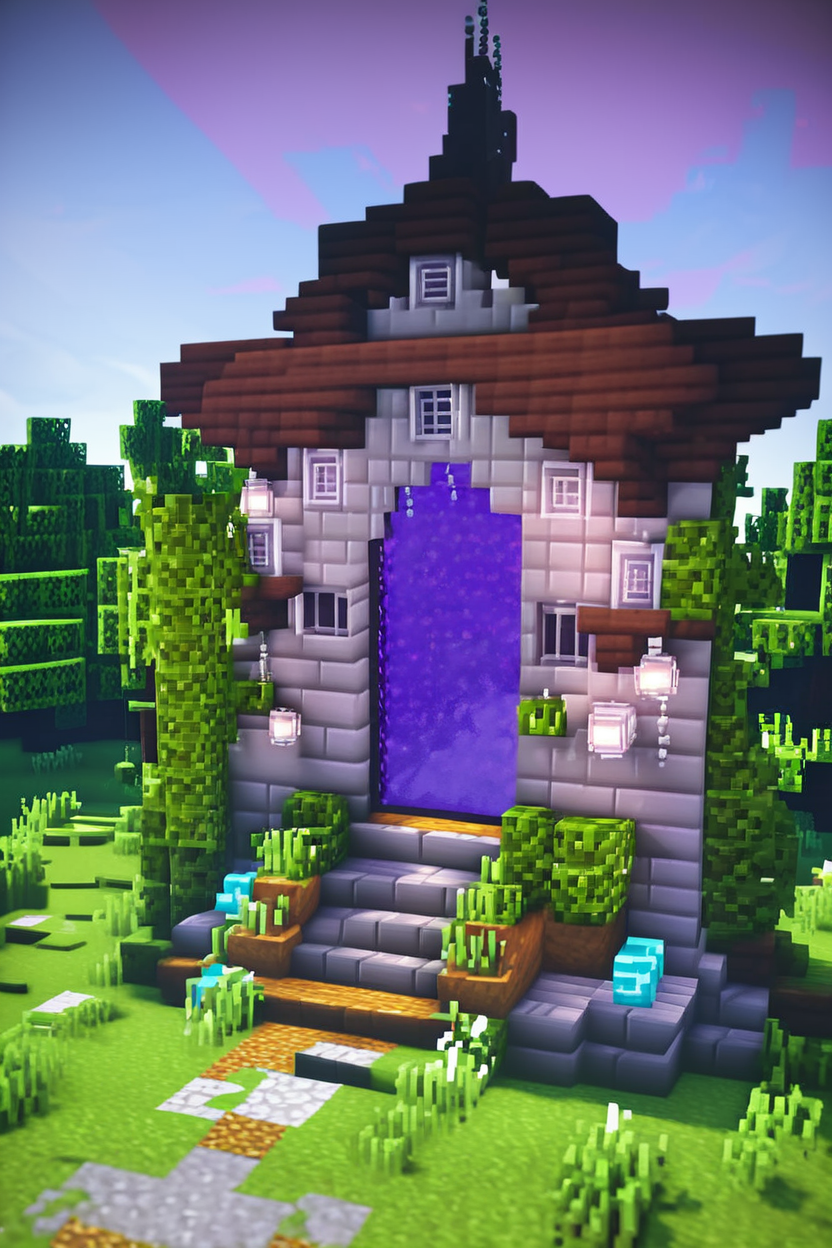 score_9, score_8_up, score_8,  ,,,  zzNetherPortal, block (minecraft), minecraft (style), low poly, lowpoly, 3d, pixels, outdoors, tree, no humans, grass, plant, scenery, rock, stairs, door, house, path, day, no humans, shadow, tombstone, stone, stone stairs,  <lora:NetherPortalPDXL_v2:1.0>,   ,,, smile, looking at viewer,  ,,, embedding:zPDXL,  <lora:SDXLFaeTastic2400:0.5>,
