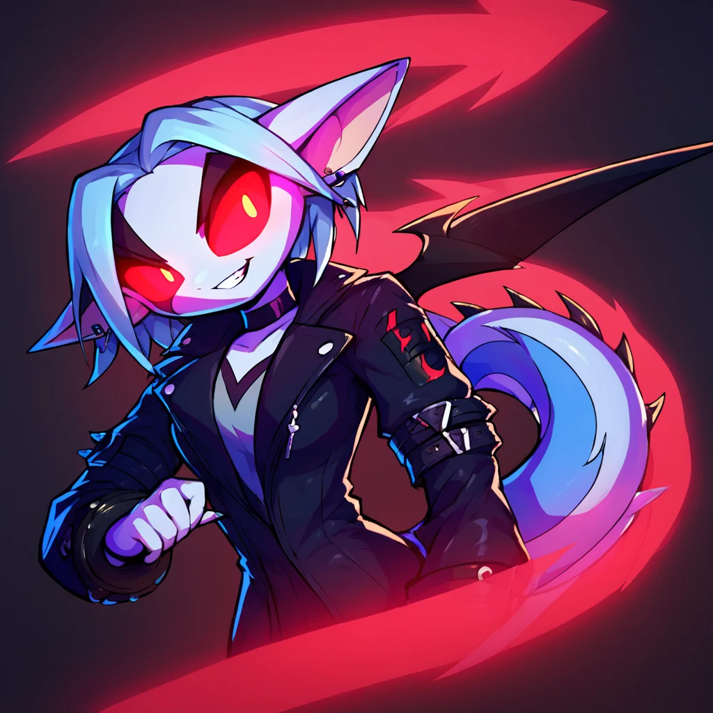 score_9,score_8_up,score_7_up,
wisp,
1girl, barbed tail curling, massive wings casting shadows, glowing red eyes piercing through darkness, sinister grin, sleek and shadowy figure, hair whipping in unseen wind, gothic fantasy background, ominous mood
,<lora:wisp_pony:0.8>,